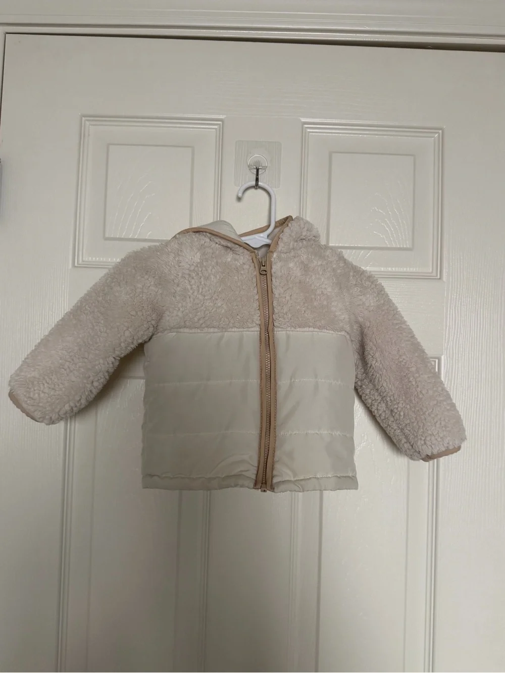 Carter's Cream Sherpa & Puffer Hooded Jacket